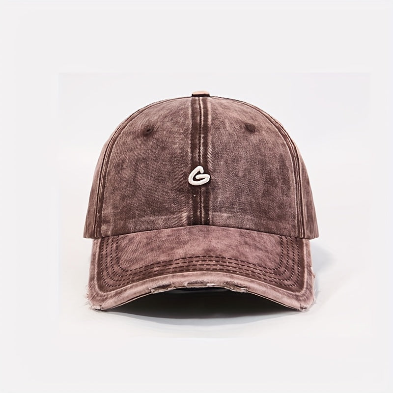 1\u002F2pcs Set Korean Style Distressed Vintage Baseball Cap - Four Seasons Versatile, Small \