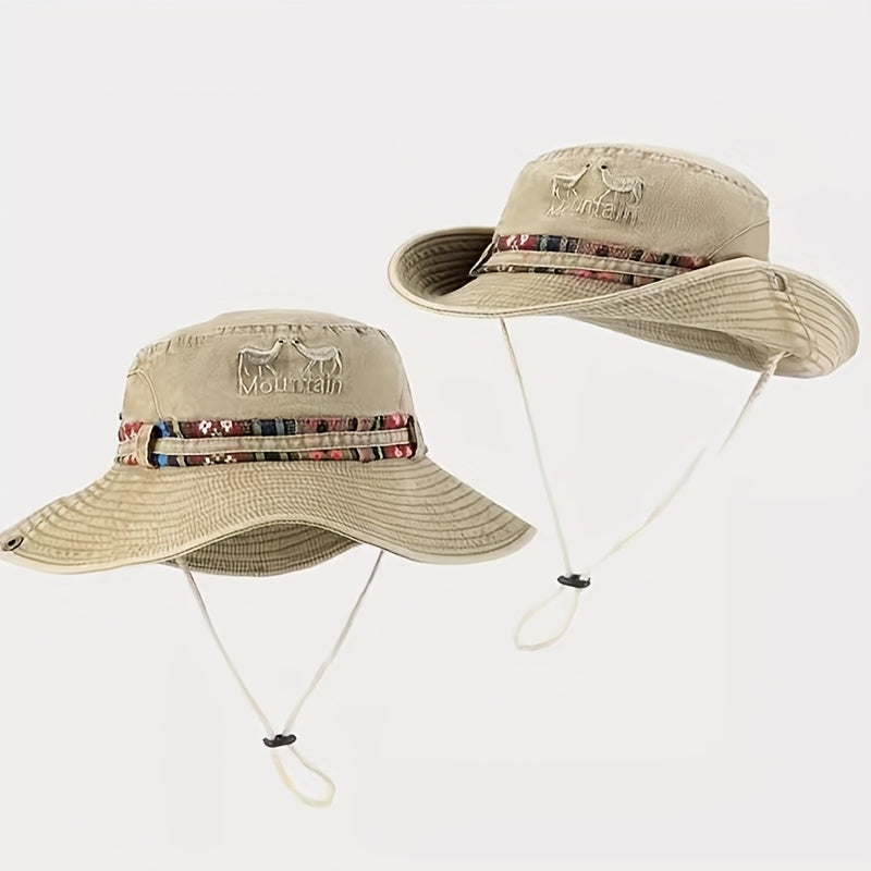 Embroidered Fisherman Hat Beach Hat Women Sun Hat Men Safari Hats, Beach Hats for Women