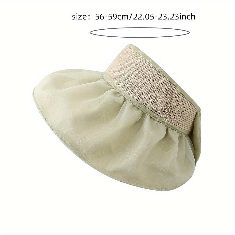 Elegant French-Inspired Visor Hats for Women - Lightweight, Wide-Brimmed Straw Caps with Ribbon Accents, Perfect for Summer, Beach, and Casual Attire, Beach Accessories | Stylish Headwear | Lightweight Hat