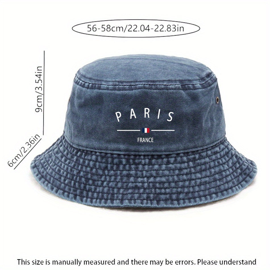 Parisian Bucket Hat Stylish Black Vintage Parisian Bucket Hat | Hand-Washable Woven Viscose, Casual French Style Accessory, Beach Party Hat with \
