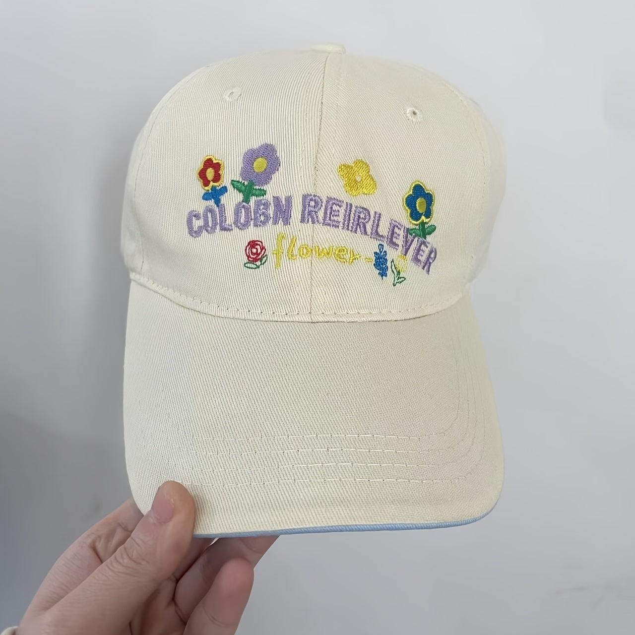 Spring-Summer Korean Style Fashion Letter Embroidery Baseball Cap Unisex Duckbill Hat