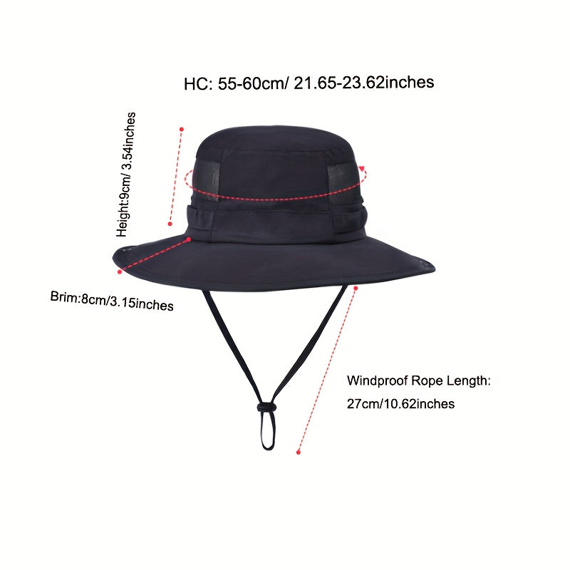1pc New Arrival 2025 Design Unisex's Bucket Hat with Wide Brim Breathable Feature Fishing\u002FTravel\u002FBeach Sun Hat for Summer Spring Outdoor