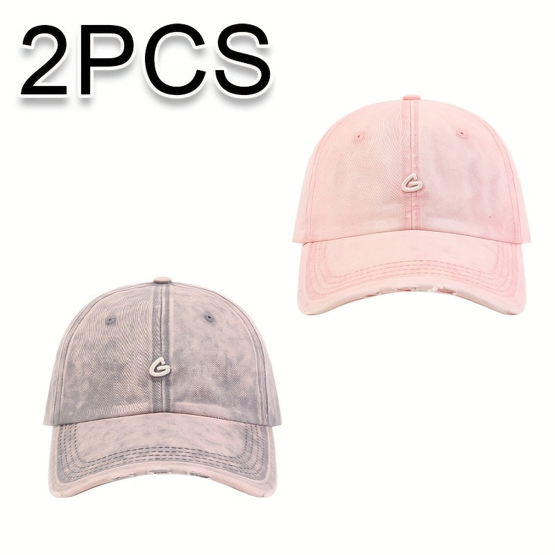 1\u002F2pcs Set Korean Style Distressed Vintage Baseball Cap - Four Seasons Versatile, Small \