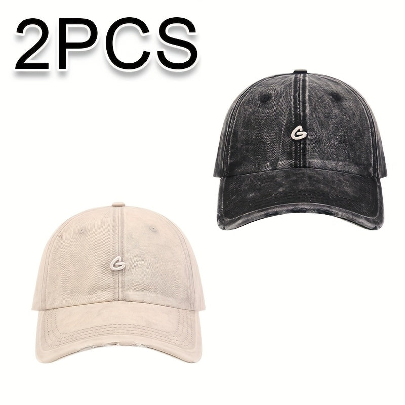 1\u002F2pcs Set Korean Style Distressed Vintage Baseball Cap - Four Seasons Versatile, Small \