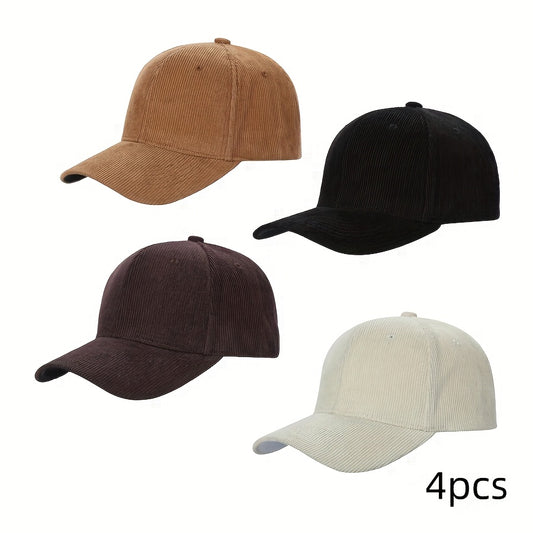 8pcs Unisex Lightweight Outdoor Baseball Caps - Breathable, Scratch & Stain Resistant, Adjustable Curved Brim Hats for Men & Women, Beige, Brown, Black, White, All-Season Casual Wear