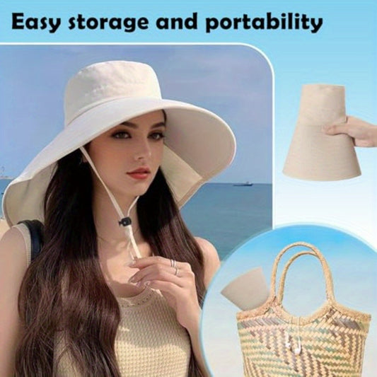 MULIMU 4 Pack Women's Hats Sun Hats Foldable Fishing Hat Women's Visors Wide Brim Sun Hat UV Sun Protection Caps Beach Camping Hiking Black