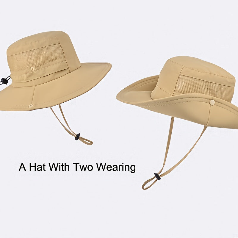 1pc New Arrival 2025 Design Unisex's Bucket Hat with Wide Brim Breathable Feature Fishing\u002FTravel\u002FBeach Sun Hat for Summer Spring Outdoor