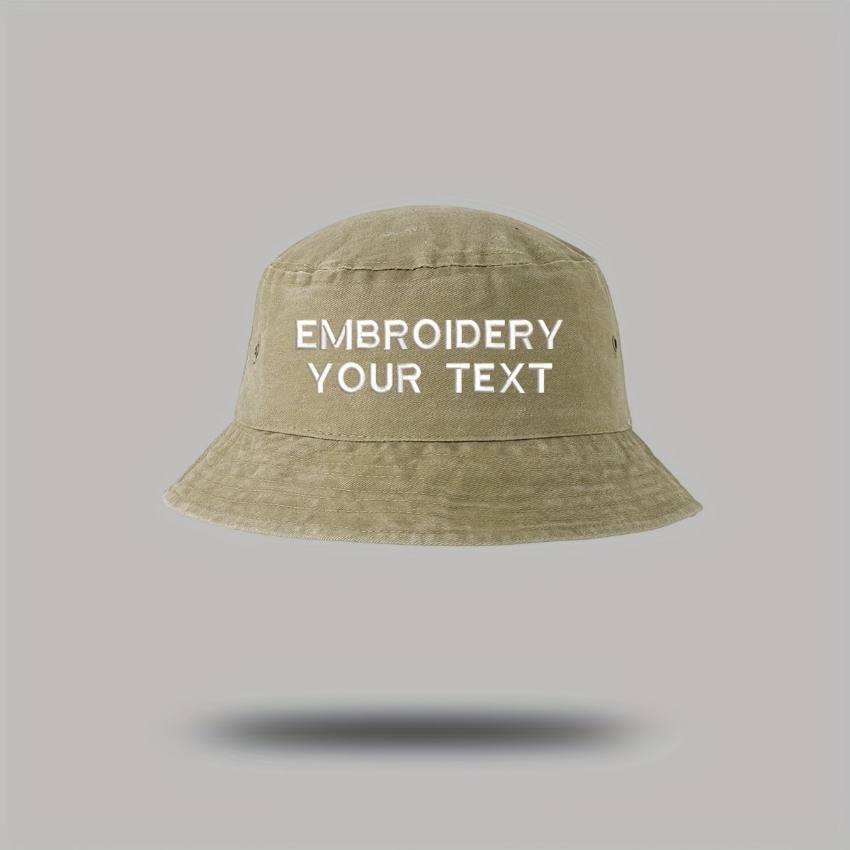 1pc Customizable Embroidered Bucket Hat - Breathable, Adjustable Fit for Outdoor Activities, Parties & Birthdays - Personalized Text Option, Black with White Lettering, Party Headwear, Casual Style, Durable Headgear
