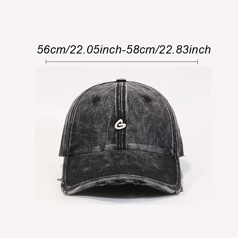 1\u002F2pcs Set Korean Style Distressed Vintage Baseball Cap - Four Seasons Versatile, Small \