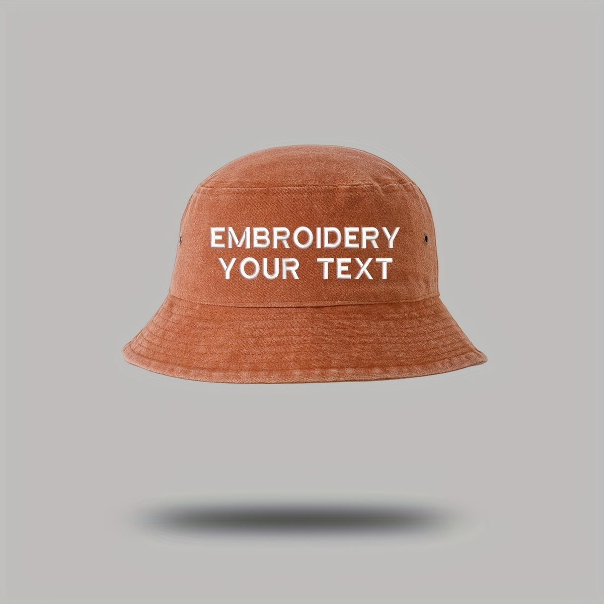 1pc Customizable Embroidered Bucket Hat - Breathable, Adjustable Fit for Outdoor Activities, Parties & Birthdays - Personalized Text Option, Black with White Lettering, Party Headwear, Casual Style, Durable Headgear