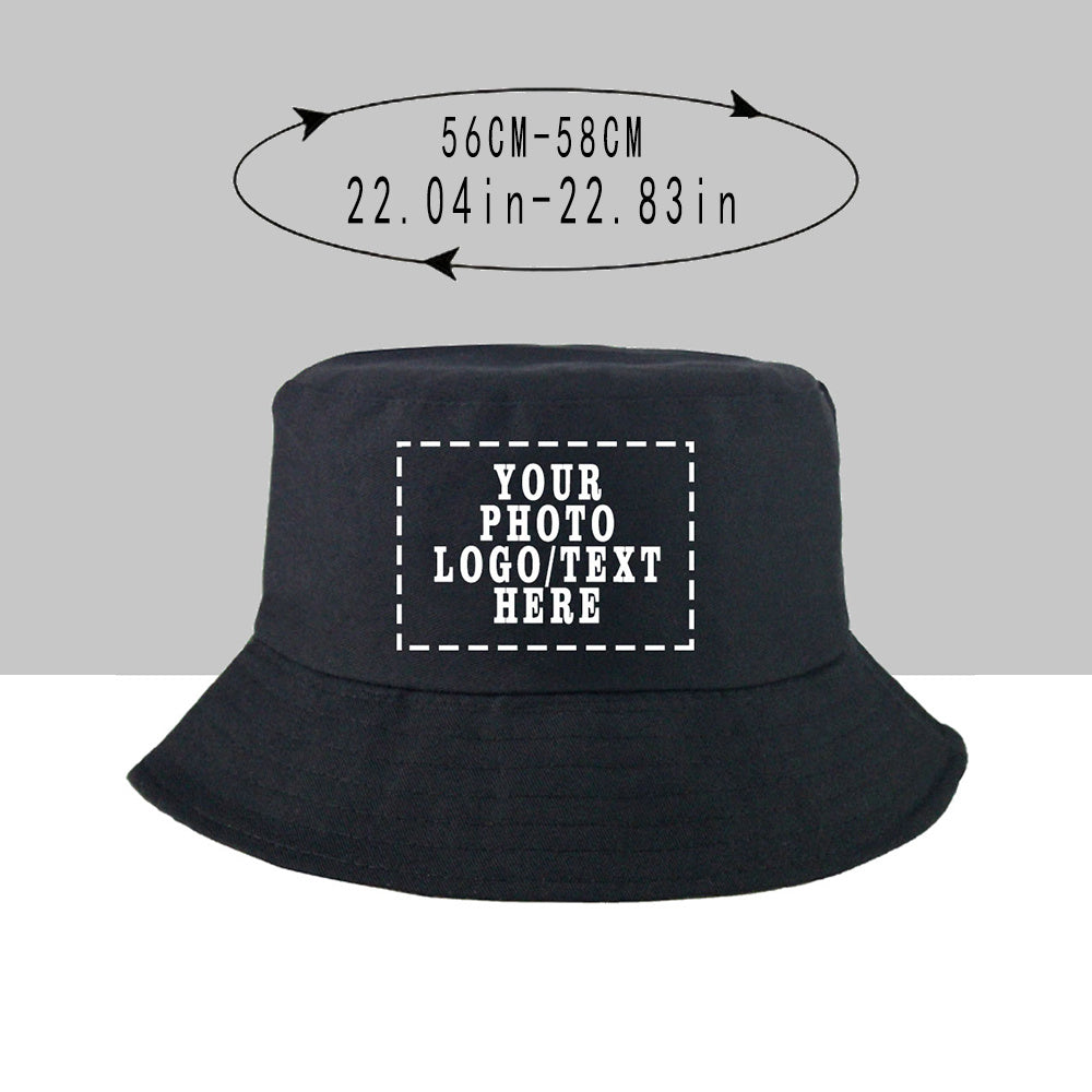 1pc Customizable Women'S Bucket Hat with Photo & Text - Lightweight, Durable Woven Material, Perfect for Outdoor Activities, Adjustable Fit for Hiking & Beach Wear, Beach Accessories