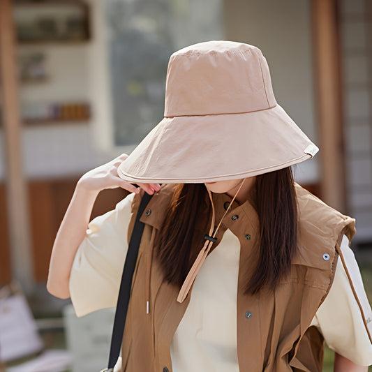 2pcs Fisherman Hat Khaki+Pink Wide Brim, Essential for Outdoor Activities! Stylish and Beautiful Lightweight Polyester Fishing Cap, Perfect for Outdoors and Travel Eye-Catching Accessory