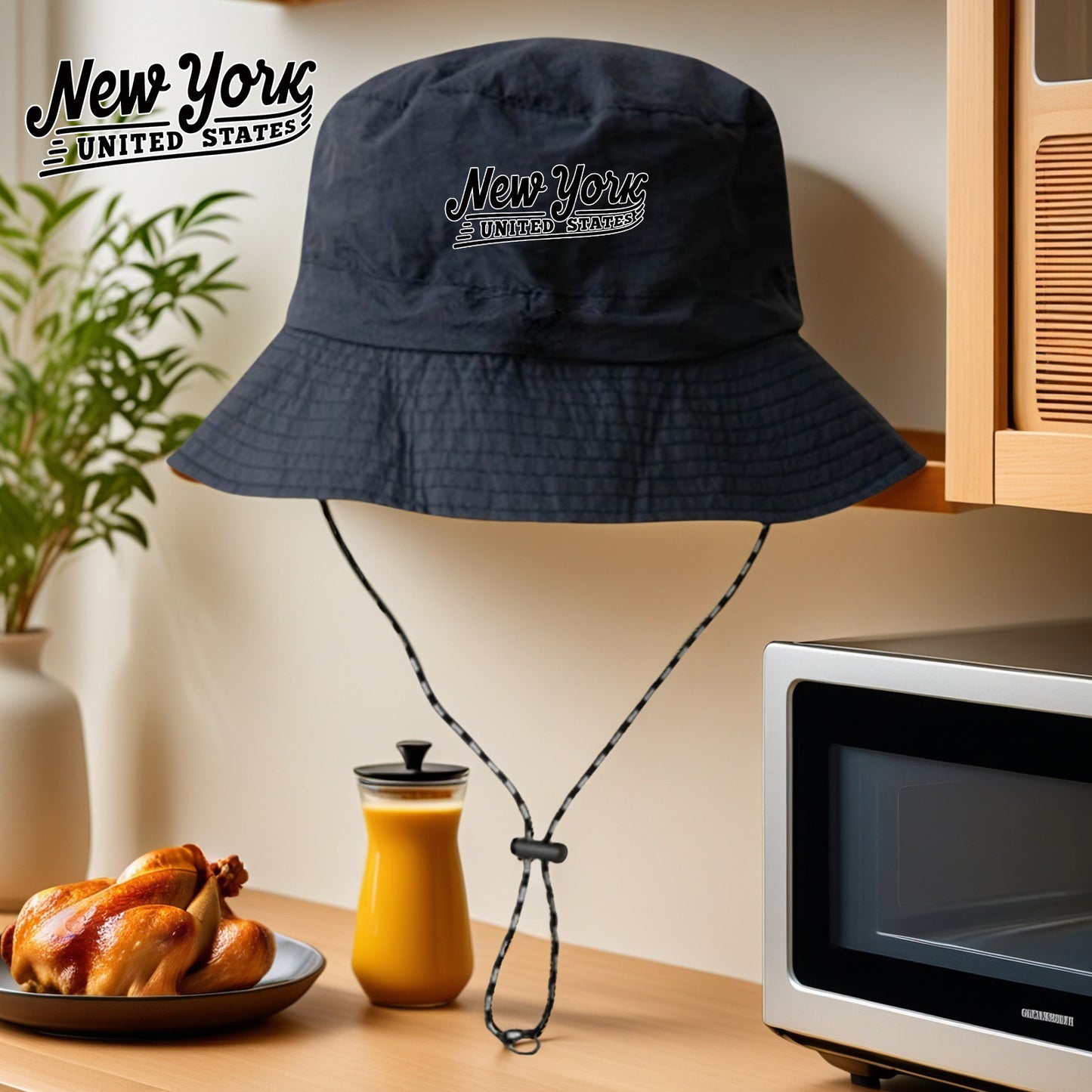New York United States Bucket Hat - Lightweight, Foldable Outdoor Fishing Hat with Adjustable Strap, Machine Washable, Ideal for Hiking and Sports, Sports Accessories | Adjustable Headgear | Lightweight Hat