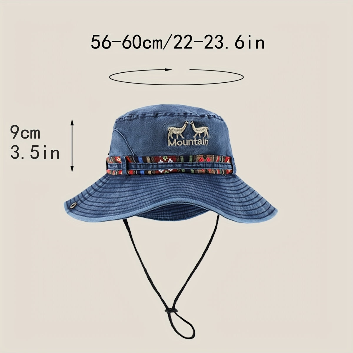 Embroidered Fisherman Hat Beach Hat Women Sun Hat Men Safari Hats, Beach Hats for Women