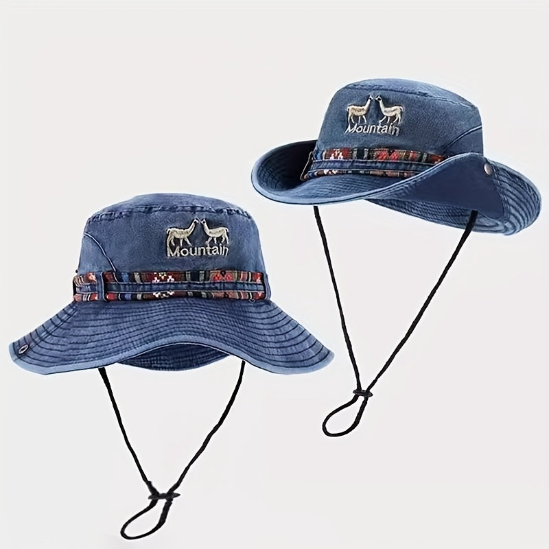 Embroidered Fisherman Hat Beach Hat Women Sun Hat Men Safari Hats, Beach Hats for Women