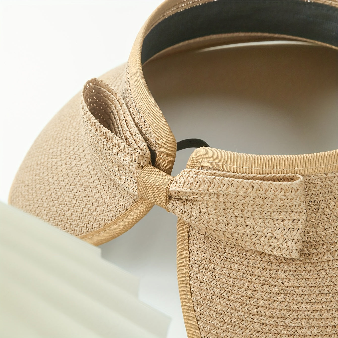 1pc Custom Name Women's Sun Hat - Personalized Golden Monogram Wide Brim Straw-Style Polyester Beach Hat, Foldable Packable Summer Visor with Snap Closure, Mother's Day Birthday Gift