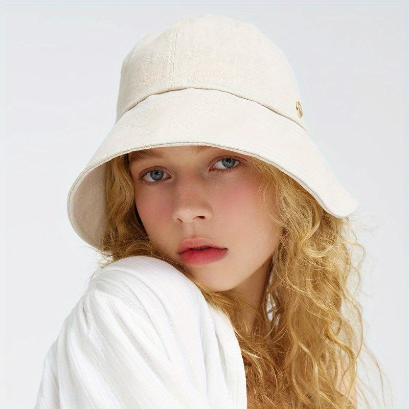 Linen Victorian Bonnet Hat Sun Cap Foldable Summer Visor New Katy