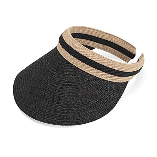 Women Summer Sun Hat Lady's Portable Beach Visor Bowknot Straw Hat,, Outdoor Hat, Chic Summer Accessory, Fashionable Headwear, Handcrafted Hat, Lightweight Material, Widebrimmed Hat, Women's Hat, Beachgoers, Summer Travelers