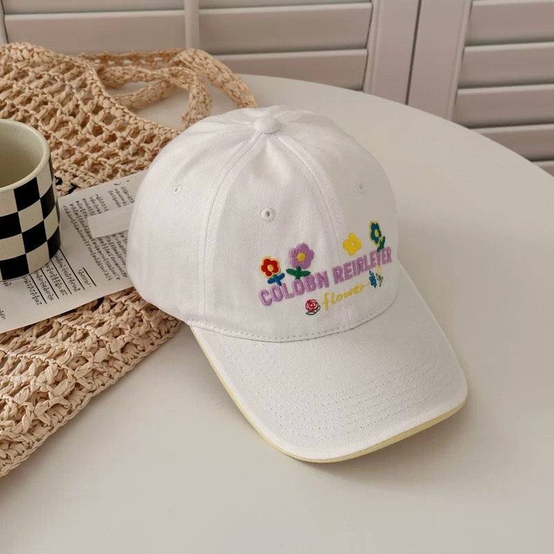Spring-Summer Korean Style Fashion Letter Embroidery Baseball Cap Unisex Duckbill Hat