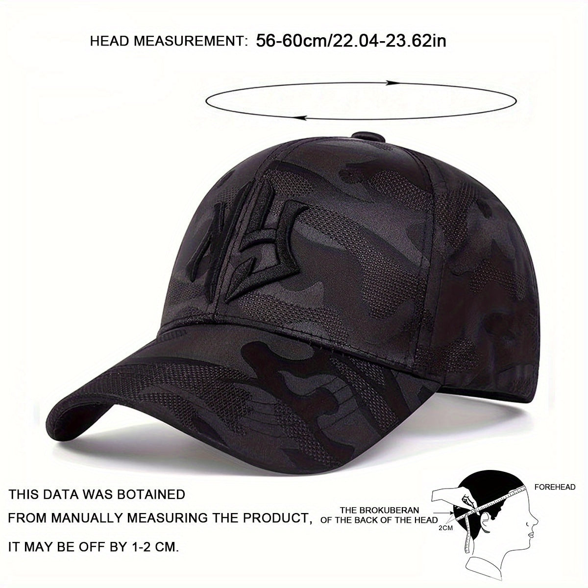 2pcs AR Brand NG Letter Embroidered Camouflage Baseball Caps, Lightweight Polyester, Adjustable Outdoor Sport Sunscreen Hats, All-Season Woven Leisure Caps, Hand Wash Only, for Travel, Beach & Tourism
