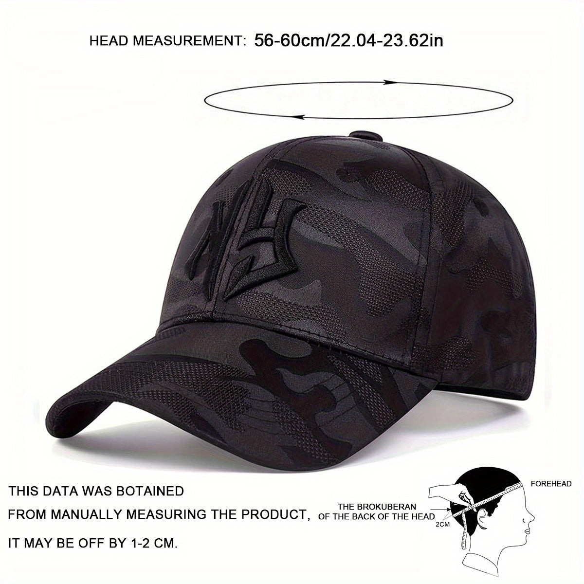 2pcs Set Women'S NG Letter Embroidered Camo Baseball Cap, Lightweight Polyester, Adjustable Outdoor Sport Hat, All-Season Woven Leisure Cap, with Hand Wash Only, for Travel, Beach & Tourism