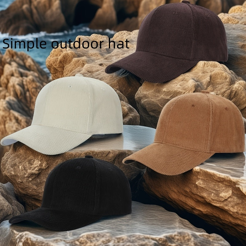 8pcs Unisex Lightweight Outdoor Baseball Caps - Breathable, Scratch & Stain Resistant, Adjustable Curved Brim Hats for Men & Women, Beige, Brown, Black, White, All-Season Casual Wear