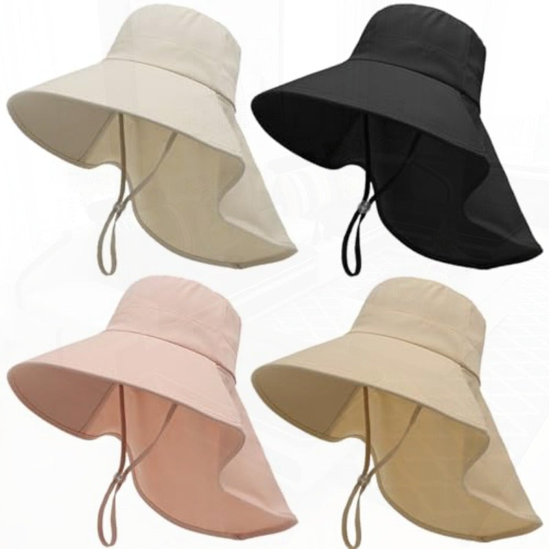 MULIMU 4 Pack Women's Hats Sun Hats Foldable Fishing Hat Women's Visors Wide Brim Sun Hat UV Sun Protection Caps Beach Camping Hiking Black