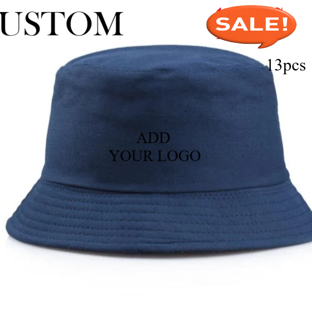 13pcs Customizable Wide-Brimmed Bucket Hats for Men & Women - Breathable, Adjustable Snap Closure, All-Season Outdoor Hats with Personalized Text & Patterns for Camping, Fishing, Travel, Music Festivals, Festive Headwear, Durable Headgear