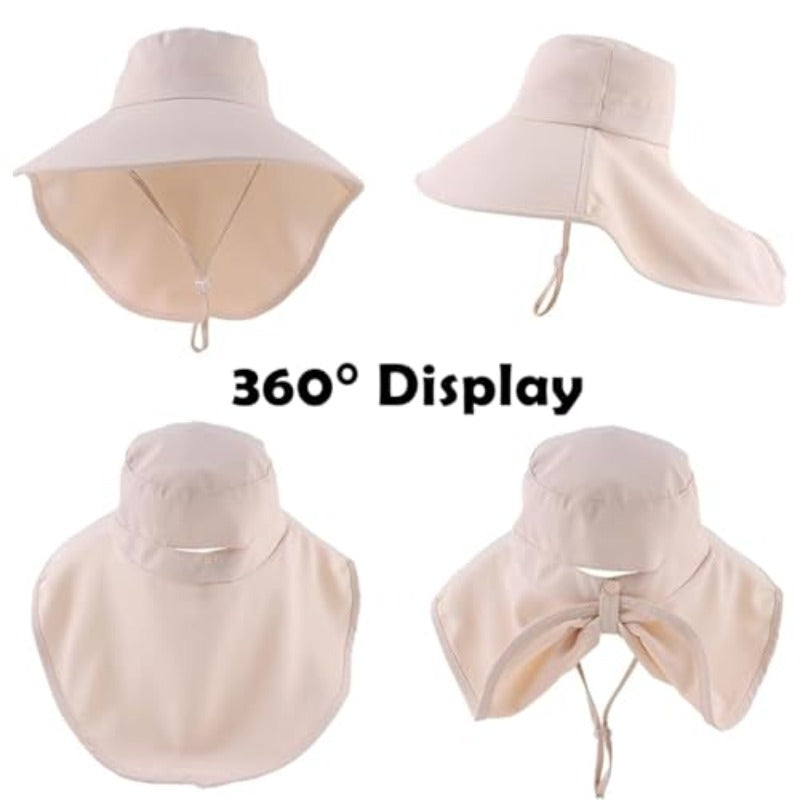 MULIMU 4 Pack Women's Hats Sun Hats Foldable Fishing Hat Women's Visors Wide Brim Sun Hat UV Sun Protection Caps Beach Camping Hiking Black