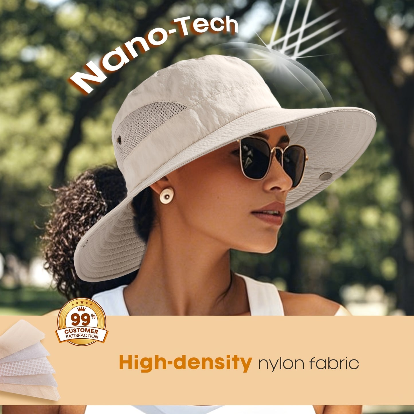 2pcs Women's Wide Brim Sun Hats with Ponytail Hole - Light Gray Breathable Mesh Bucket Hat for Beach, Hiking, Fishing & Outdoor Summer Sunshade, Foldable Design, Hat for, Beach Sunshade, Stylish Bucket Hat, Construction, Secure Fit Elastic
