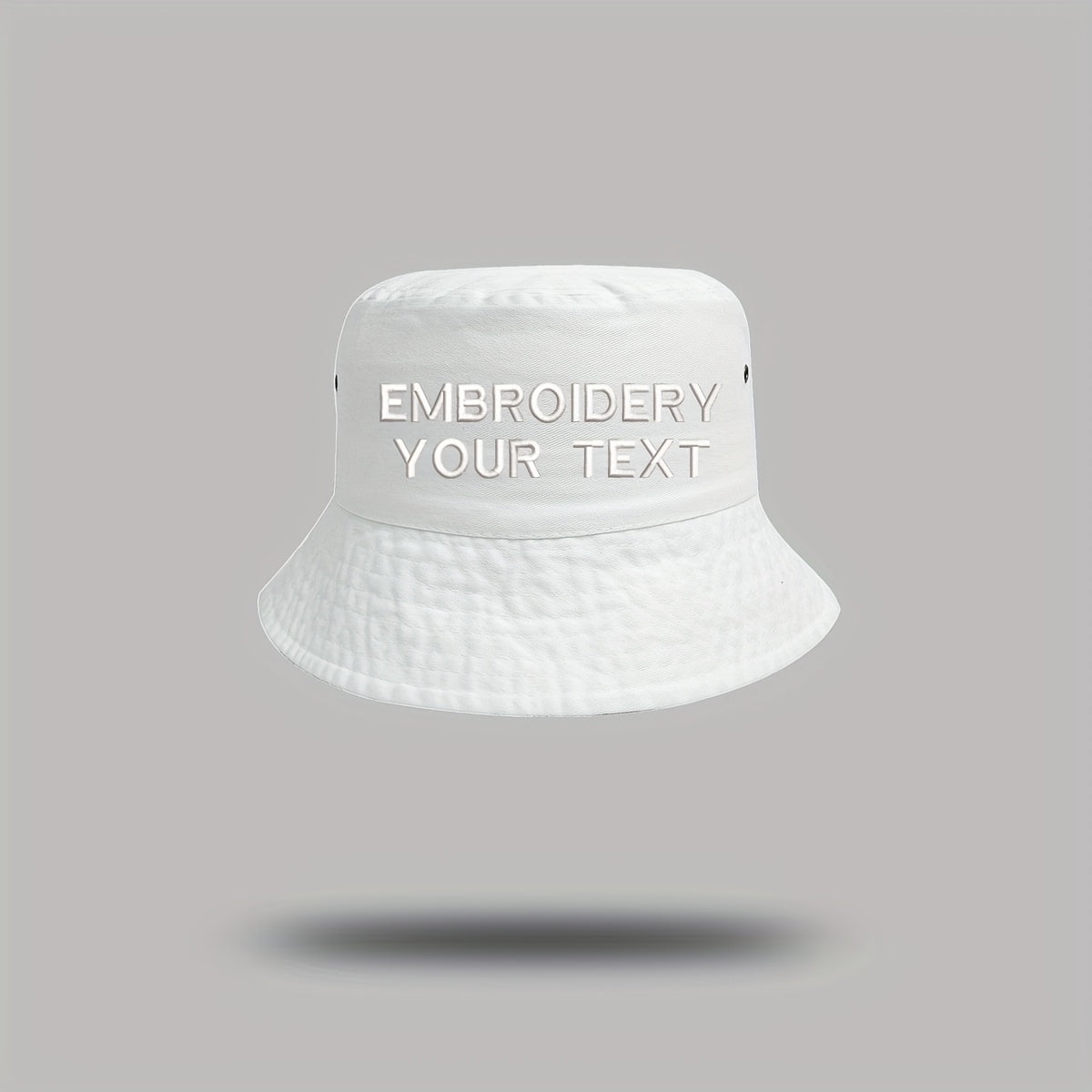 1pc Customizable Embroidered Bucket Hat - Breathable, Adjustable Fit for Outdoor Activities, Parties & Birthdays - Personalized Text Option, Black with White Lettering, Party Headwear, Casual Style, Durable Headgear