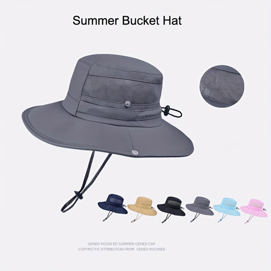 1pc New Arrival 2025 Design Unisex's Bucket Hat with Wide Brim Breathable Feature Fishing\u002FTravel\u002FBeach Sun Hat for Summer Spring Outdoor