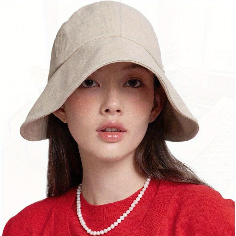 Linen Victorian Bonnet Hat Sun Cap Foldable Summer Visor New Katy