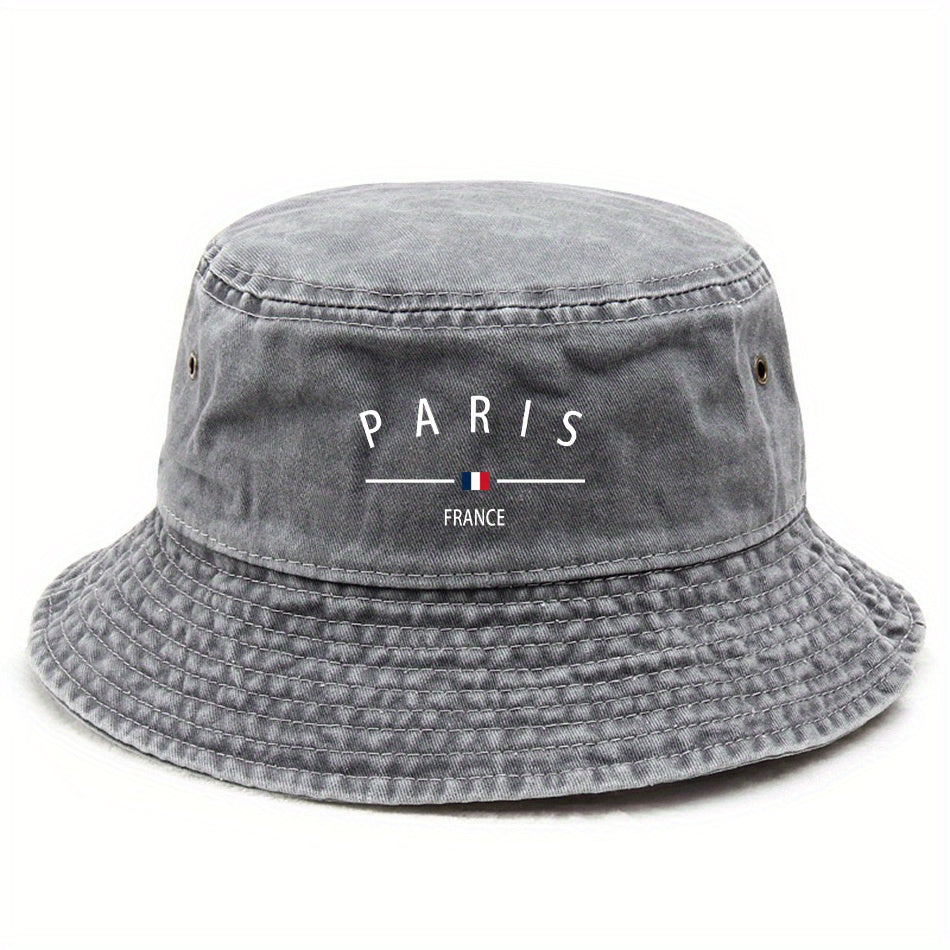 Parisian Bucket Hat Stylish Black Vintage Parisian Bucket Hat | Hand-Washable Woven Viscose, Casual French Style Accessory, Beach Party Hat with \