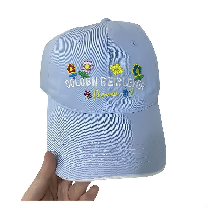 Spring-Summer Korean Style Fashion Letter Embroidery Baseball Cap Unisex Duckbill Hat