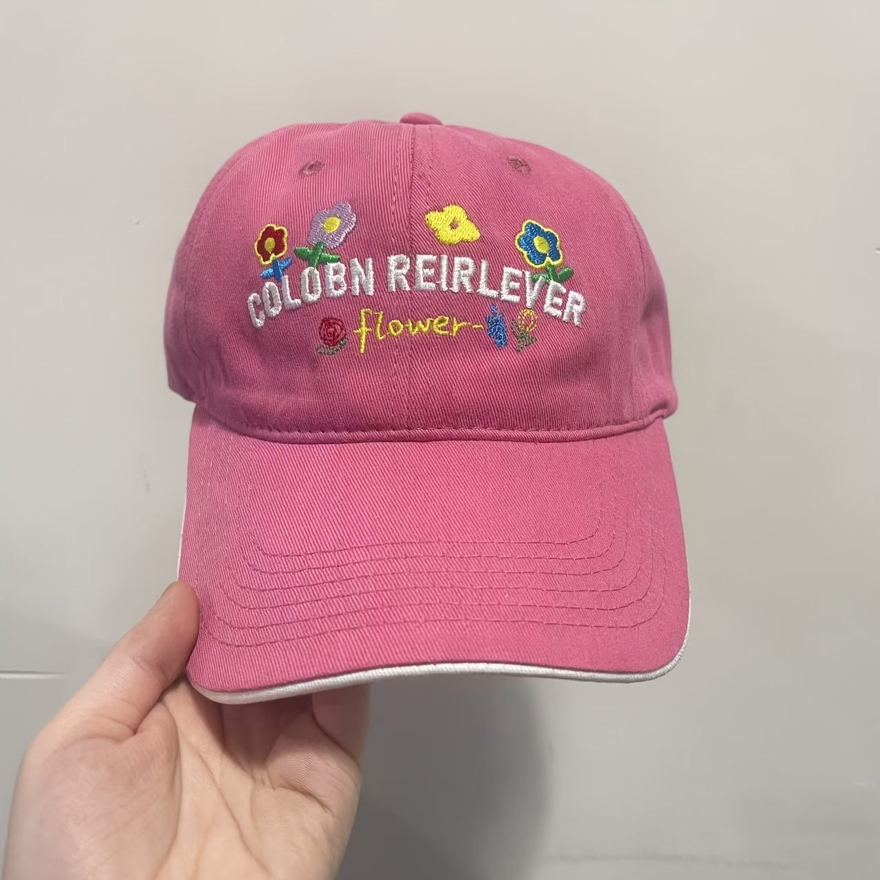 Spring-Summer Korean Style Fashion Letter Embroidery Baseball Cap Unisex Duckbill Hat