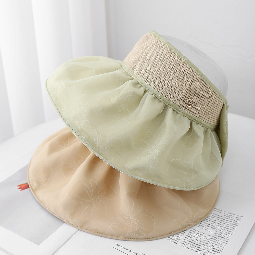 Elegant French-Inspired Visor Hats for Women - Lightweight, Wide-Brimmed Straw Caps with Ribbon Accents, Perfect for Summer, Beach, and Casual Attire, Beach Accessories | Stylish Headwear | Lightweight Hat