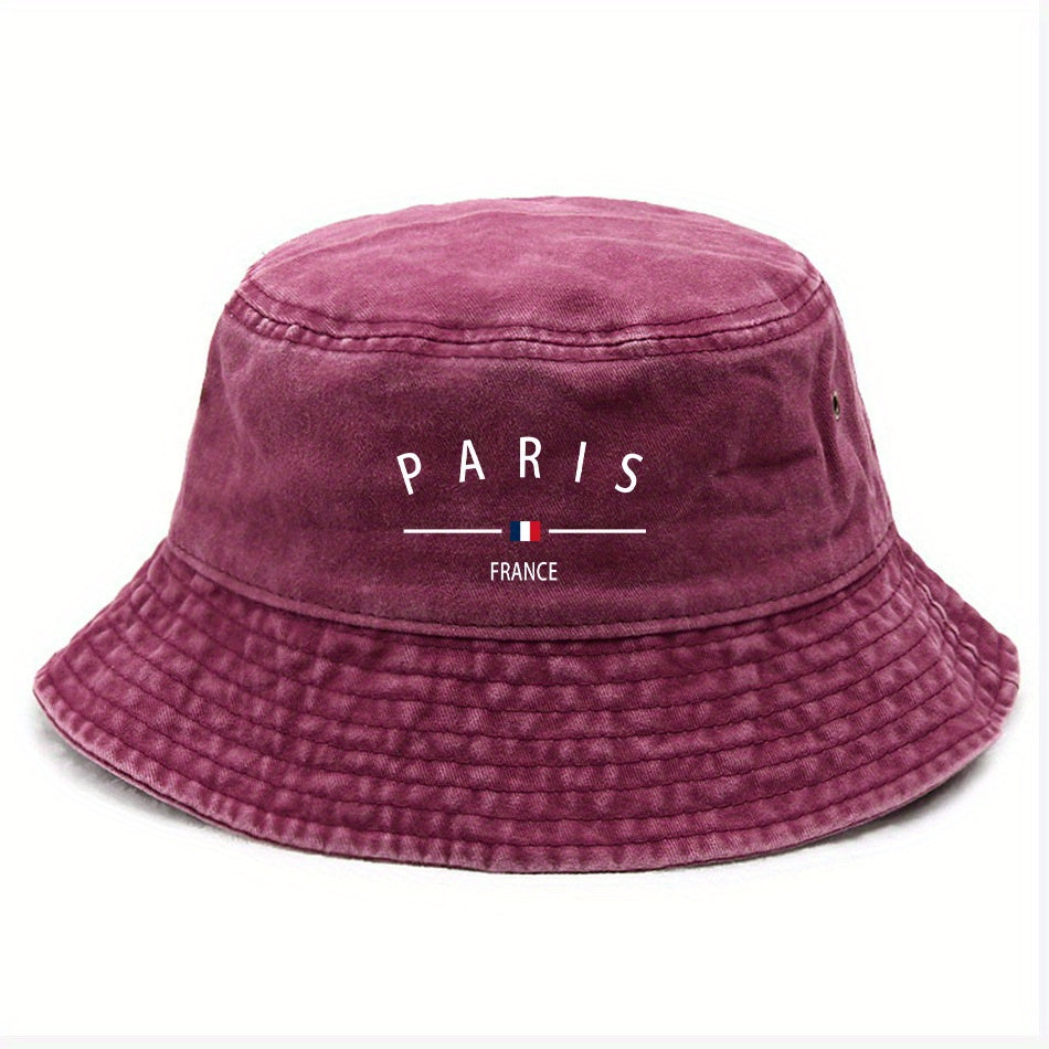 Parisian Bucket Hat Stylish Black Vintage Parisian Bucket Hat | Hand-Washable Woven Viscose, Casual French Style Accessory, Beach Party Hat with \
