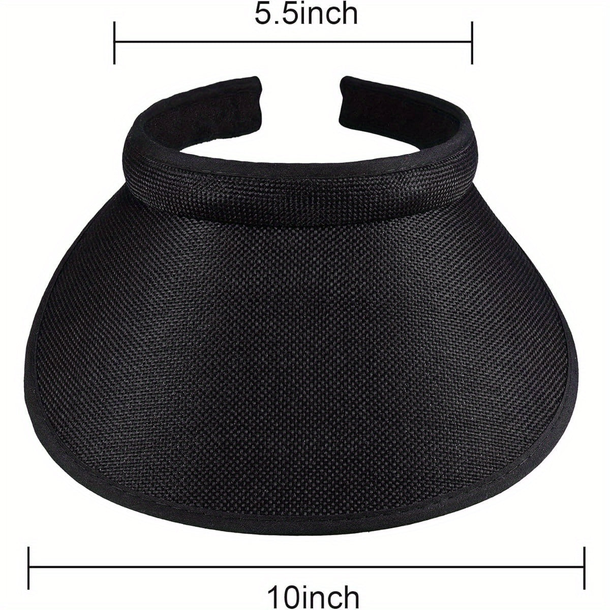 Syhood 3pcs Women's Adjustable Clip-On Sun Visor Hats - Wide Brim Summer Beach Golf Hats, Breathable Lightweight for Outdoor Activities & Bachelorette Parties (Black, Beige, White), Versatile Fashion Accessory, Comfortable Headwear