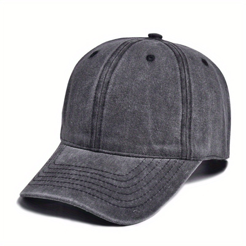 10pcs Vintage Washed Baseball Cap Set, Men's Logo Advertising Hat, Women's Soft Top Distressed Fisherman Hat