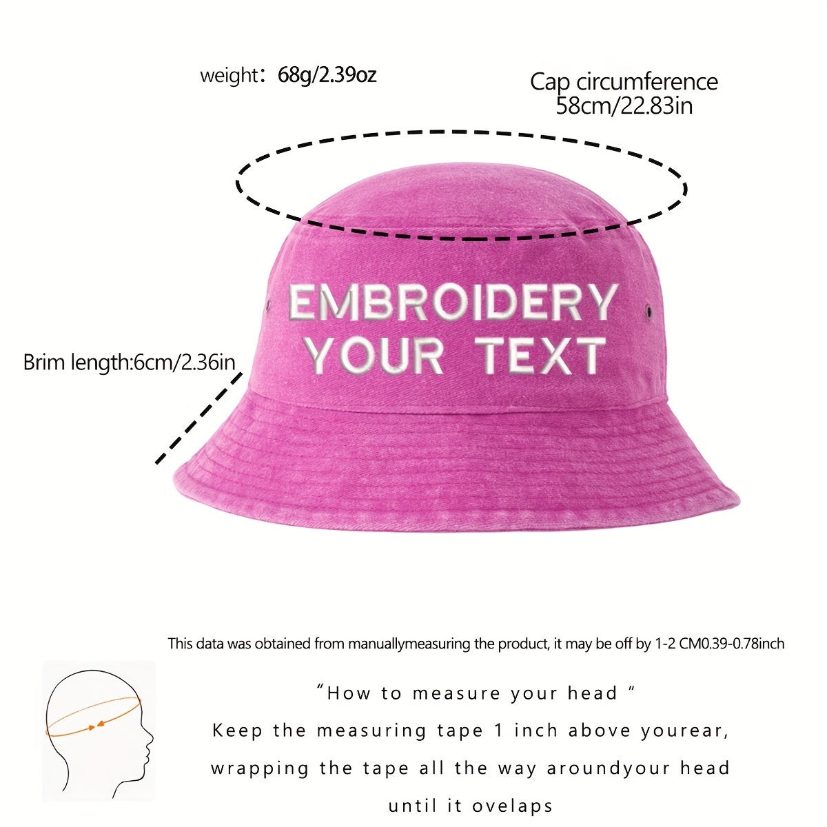 10pcs Customizable Bucket Hats with Embroidery - Soft Pink, Breathable Fabric, Adjustable Drawstring, Perfect for Parties, Camping & Weddings, Party Accessories, Fantasy Theme, Comfortable Fit