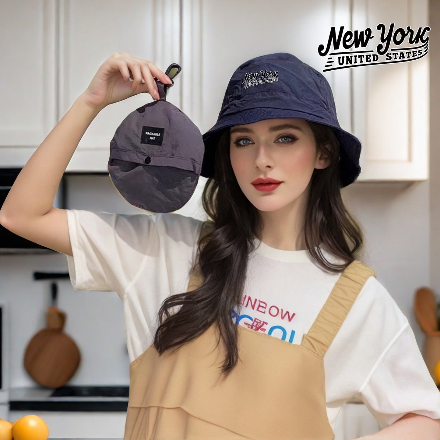 New York United States Bucket Hat - Lightweight, Foldable Outdoor Fishing Hat with Adjustable Strap, Machine Washable, Ideal for Hiking and Sports, Sports Accessories | Adjustable Headgear | Lightweight Hat