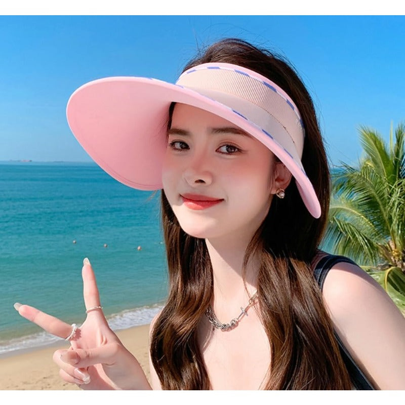 Women'S Sun Visor Hats with a Wide Brim Offering 50+, Perfect for Casual Summer Beach Outings And Adjustable for Comfort, Summer Hat For Women, Hat For Women Summer