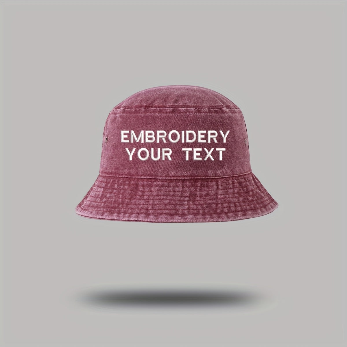 1pc Customizable Embroidered Bucket Hat - Breathable, Adjustable Fit for Outdoor Activities, Parties & Birthdays - Personalized Text Option, Black with White Lettering, Party Headwear, Casual Style, Durable Headgear
