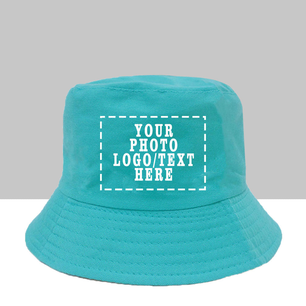 1pc Customizable Women'S Bucket Hat with Photo & Text - Lightweight, Durable Woven Material, Perfect for Outdoor Activities, Adjustable Fit for Hiking & Beach Wear, Beach Accessories