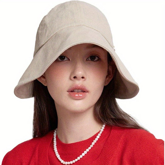 Linen Victorian Bonnet Hat Sun Cap Foldable Summer Visor New Katy