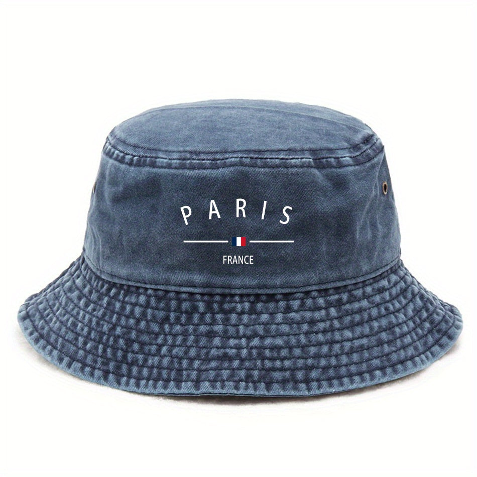 Parisian Bucket Hat Stylish Black Vintage Parisian Bucket Hat | Hand-Washable Woven Viscose, Casual French Style Accessory, Beach Party Hat with \