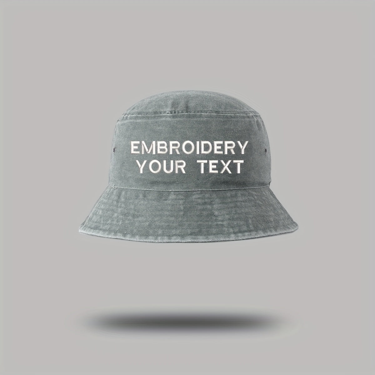 1pc Customizable Embroidered Bucket Hat - Breathable, Adjustable Fit for Outdoor Activities, Parties & Birthdays - Personalized Text Option, Black with White Lettering, Party Headwear, Casual Style, Durable Headgear