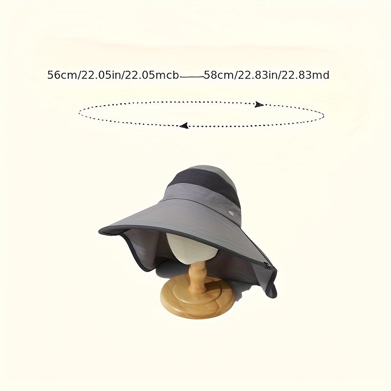 2pcs Women's Lightweight Breathable Sun Visor Hats - Wide Brim, Two-Tone Khaki & Cream, Foldable Design for Outdoor Activities, Camping, Travel, and Fishing