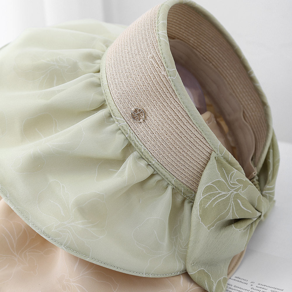 Elegant French-Inspired Visor Hats for Women - Lightweight, Wide-Brimmed Straw Caps with Ribbon Accents, Perfect for Summer, Beach, and Casual Attire, Beach Accessories | Stylish Headwear | Lightweight Hat